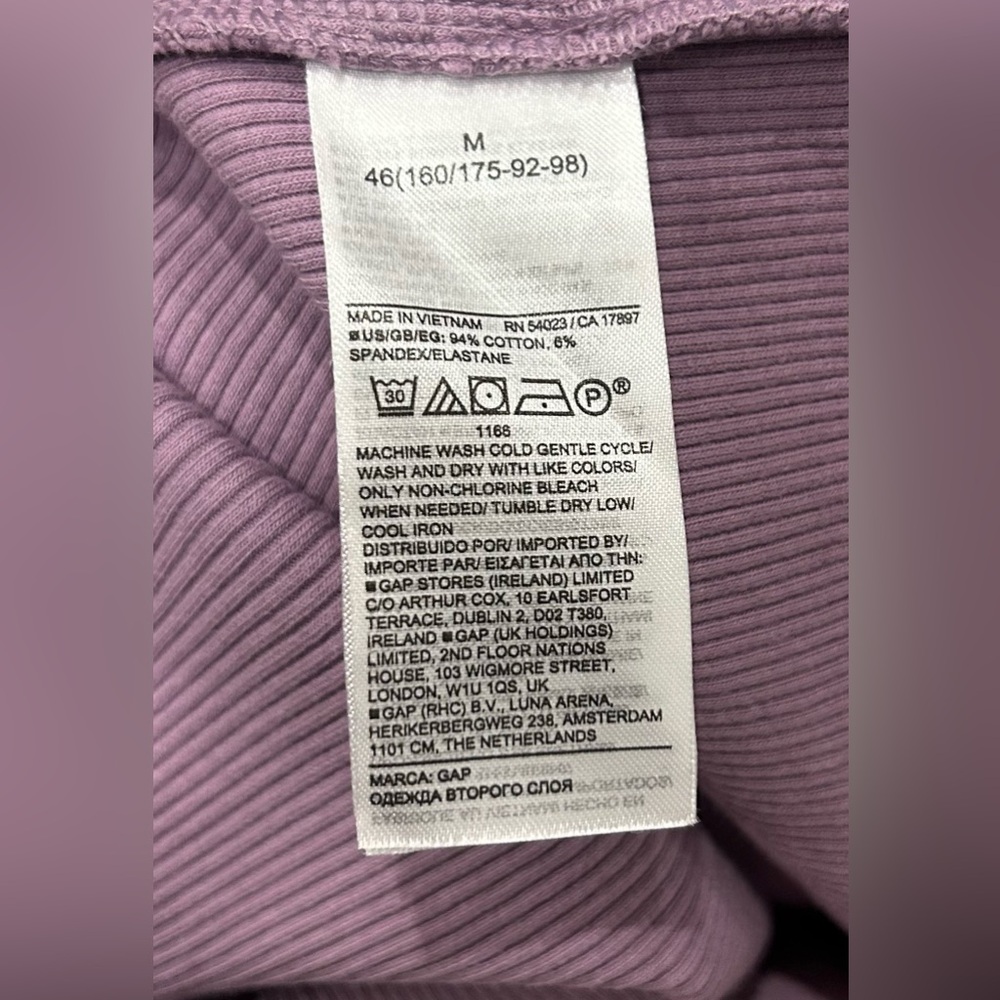 Lilac Ribbed Stretch Knit Button Down Gap Dress - image 7